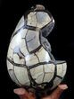 Septarian Dragon Egg Geode - Crystal Filled #37453-4